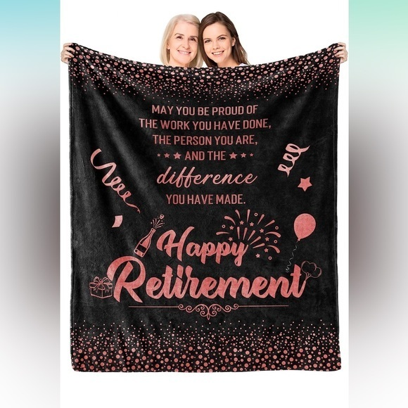 Other - Retirement Gifts Retirement Blanket Retirement Party Soft Throw Photo Backdrop